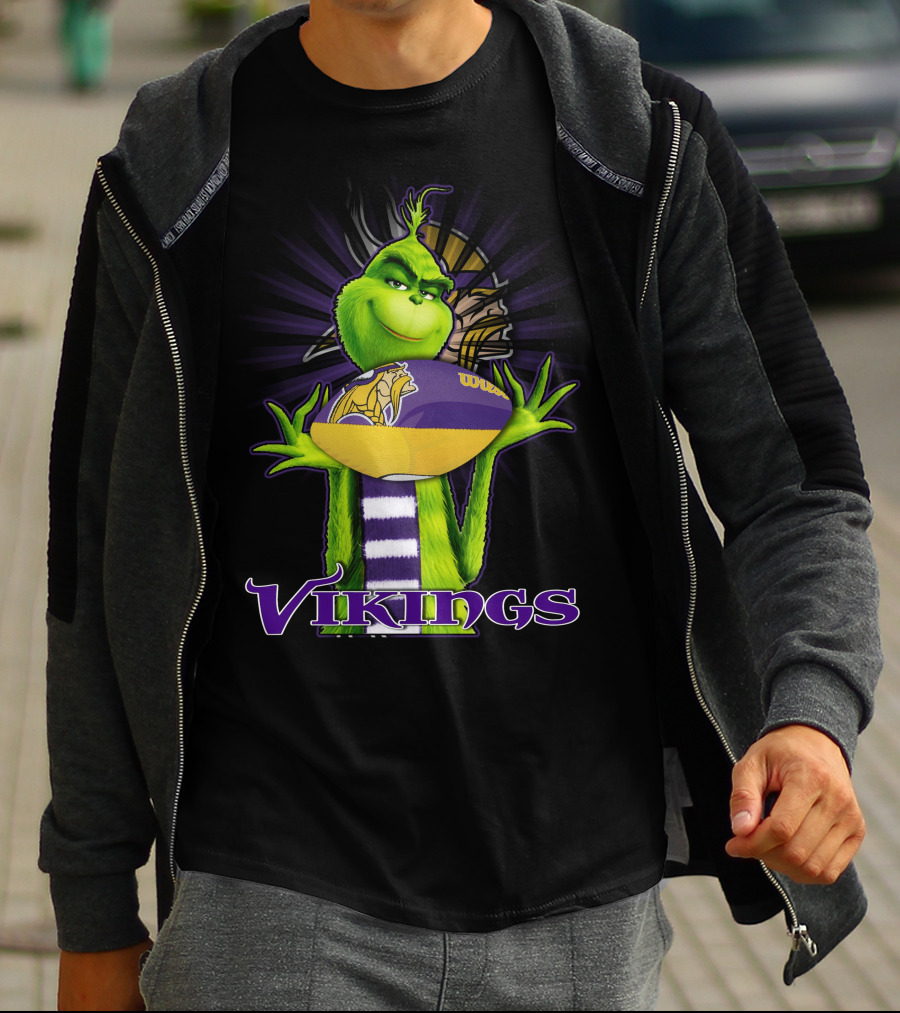 Grinch Vikings Football Minnesota Team Spirit T-Shirt