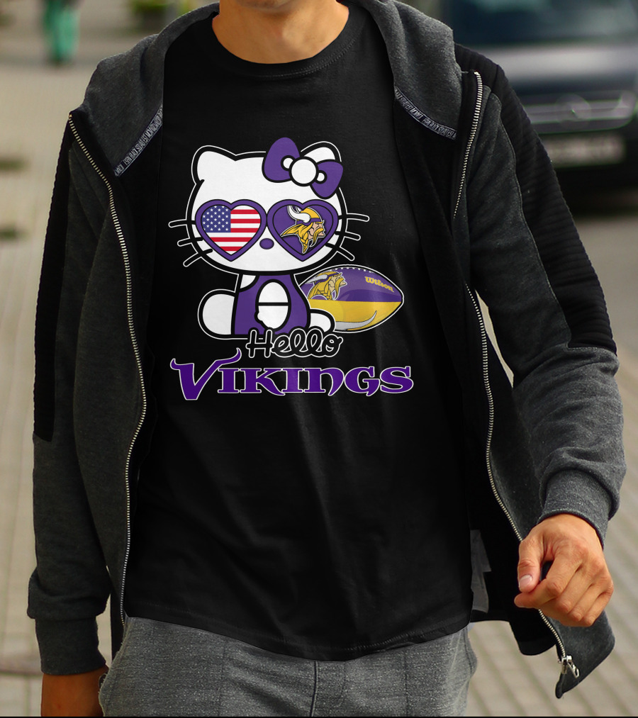 Hello Kitty Minnesota Vikings Football Fan T-Shirt