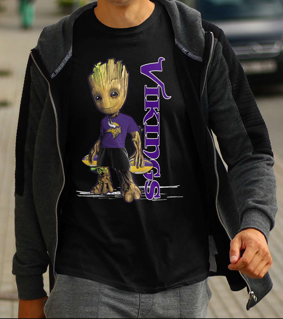 Groot Minnesota Vikings Logo Fan T-Shirt