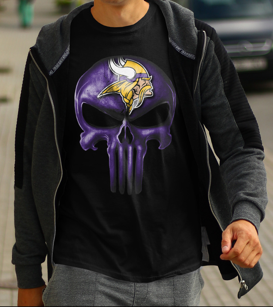 Skull Minnesota Vikings T-Shirt