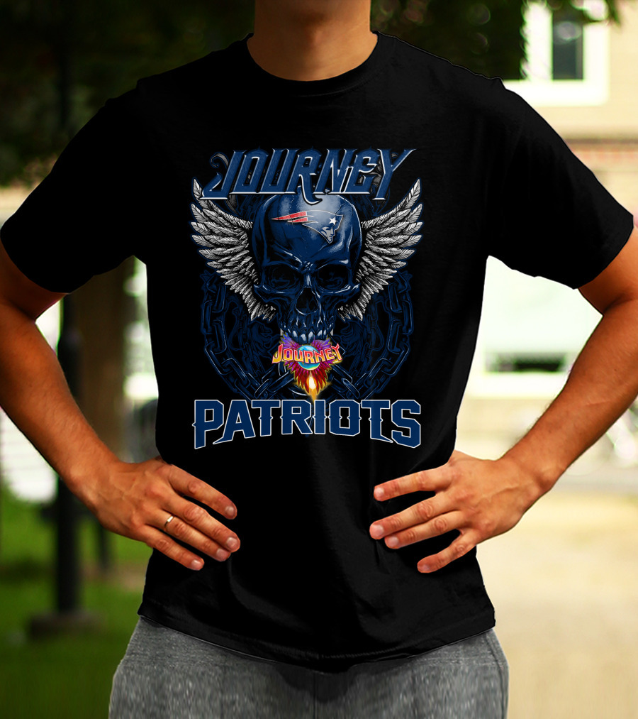 Journey New England Patriots Skull Wings NFL T-Shirt