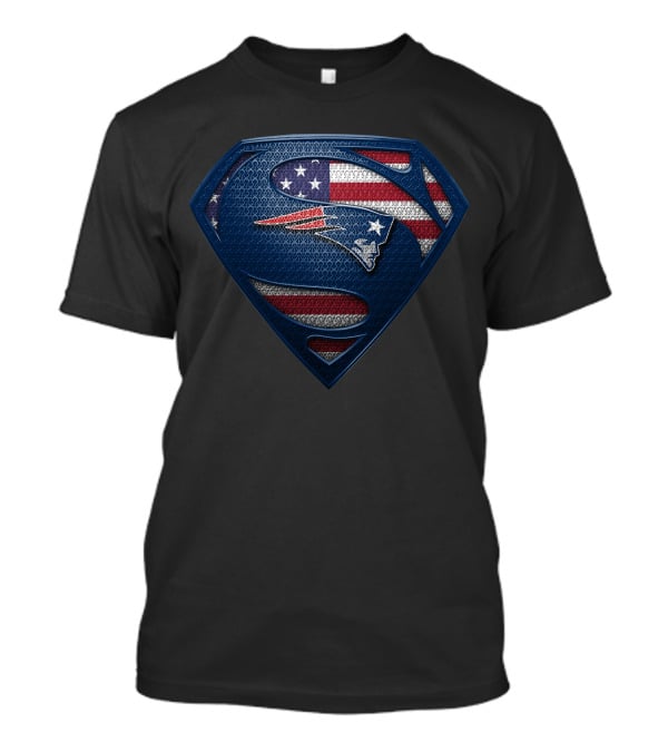 New England Patriots Superman Shield Stars And Stripes T-Shirt