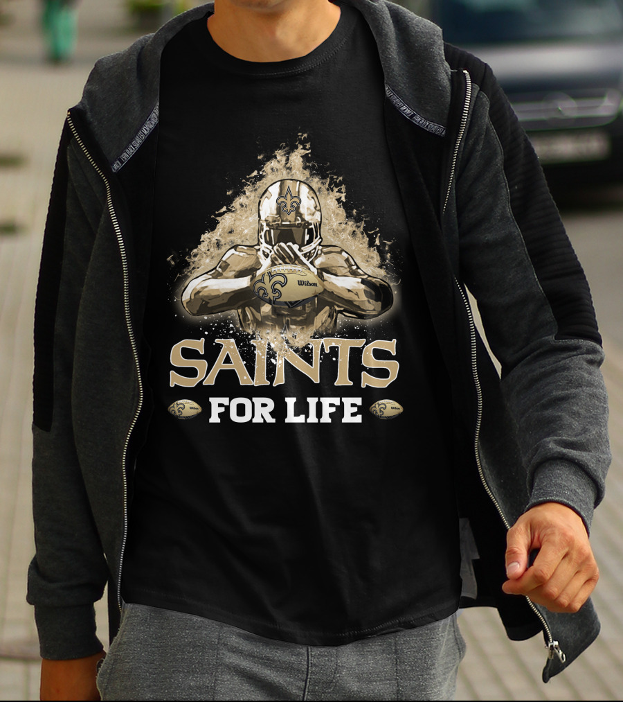 Saints For Life New Orleans Football T-Shirt
