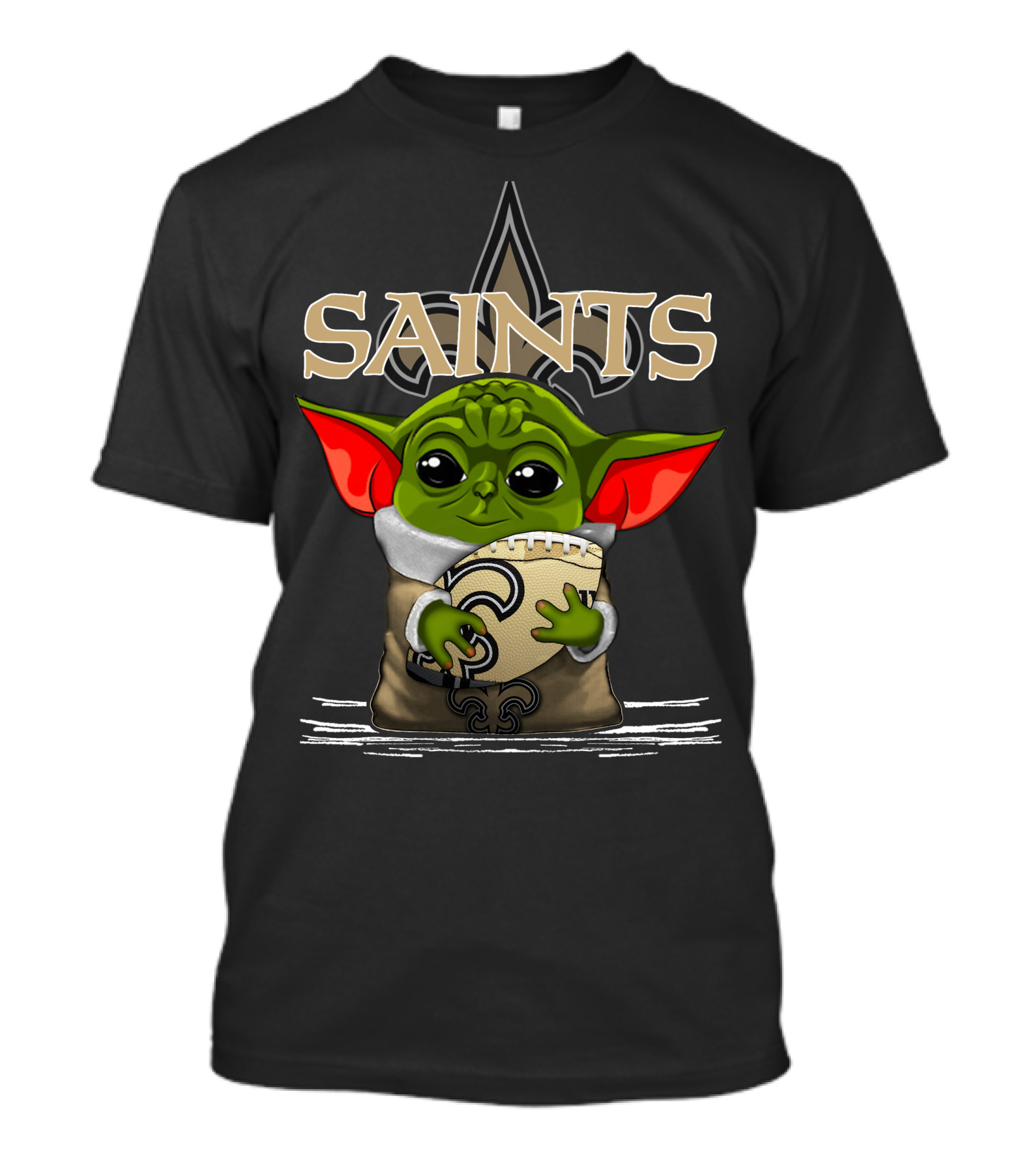 Yoda V3 New Orleans Saints Football Alien Character T-Shirt