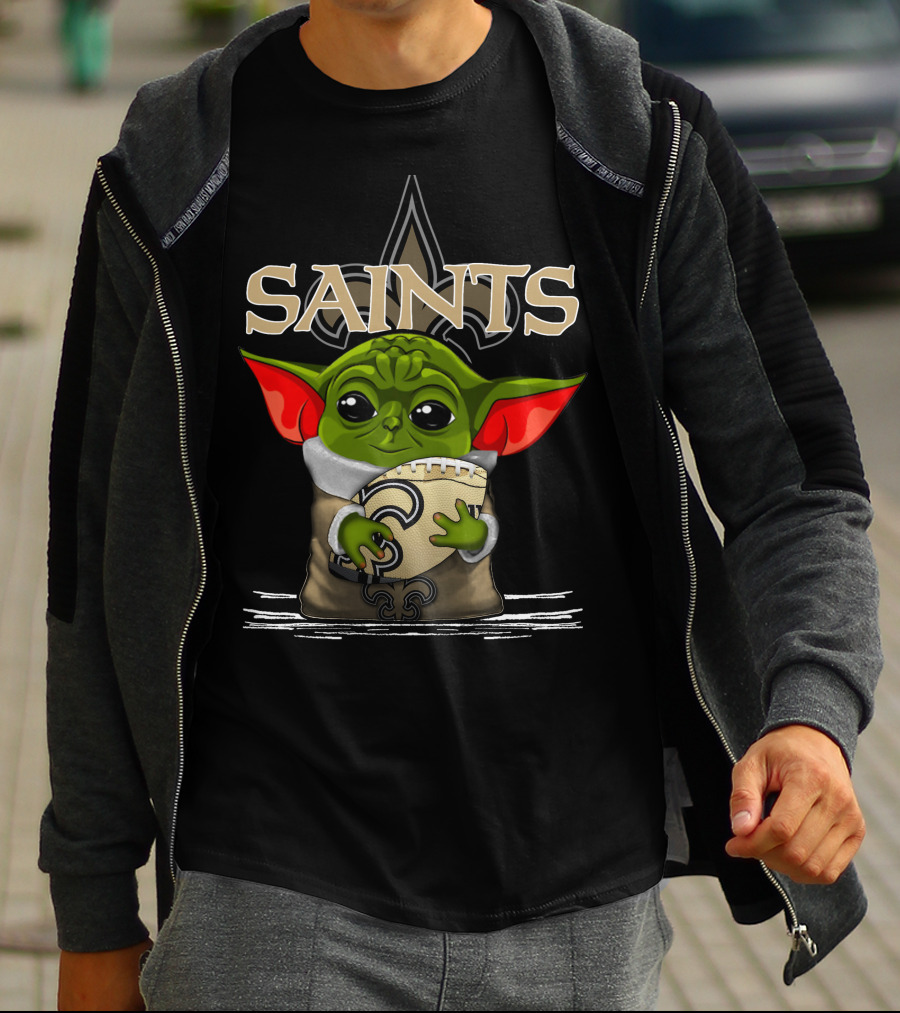 Yoda V3 New Orleans Saints Football Alien Character T-Shirt