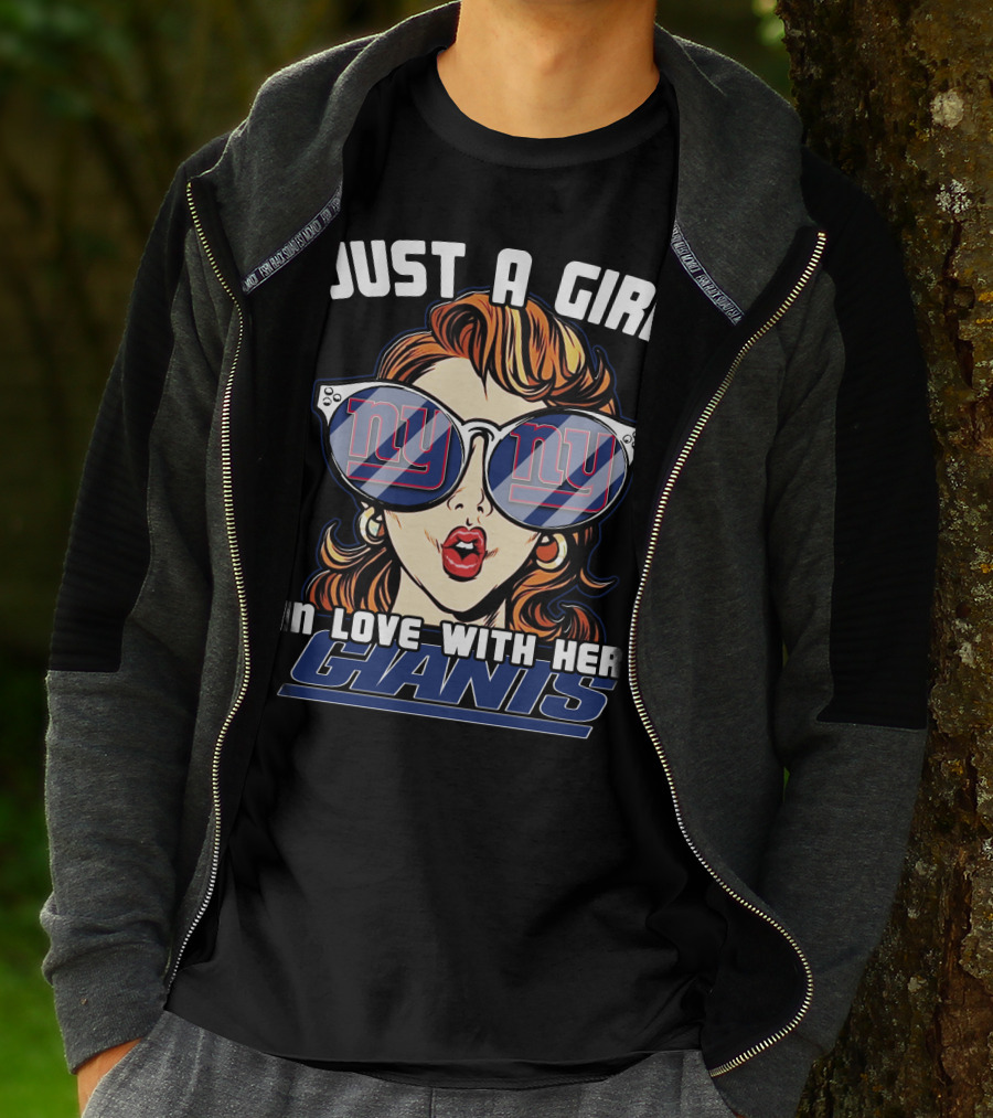 JUST A GIRL IN LOVE WITH HER NEW YORK GIANTS T-Shirt