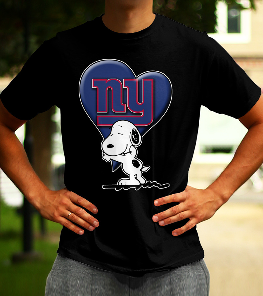 Snoopy Heart Ny New York Giants T-Shirt