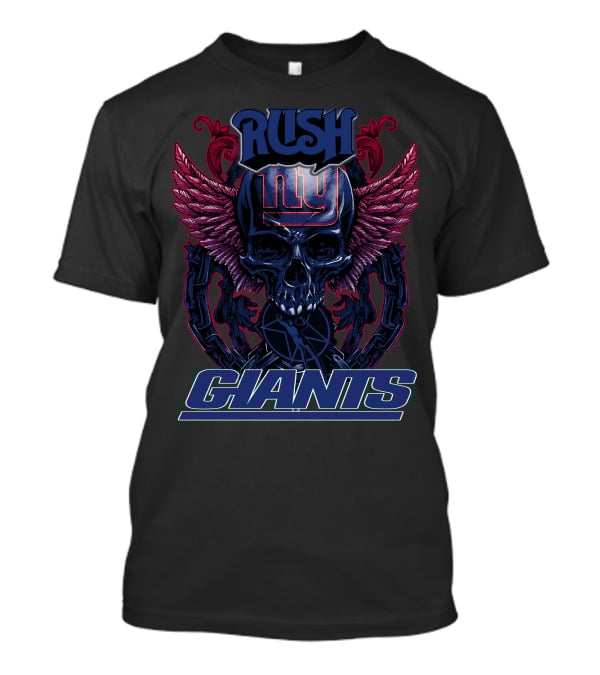 Rush Ny Giants Skull With Wings T-Shirt