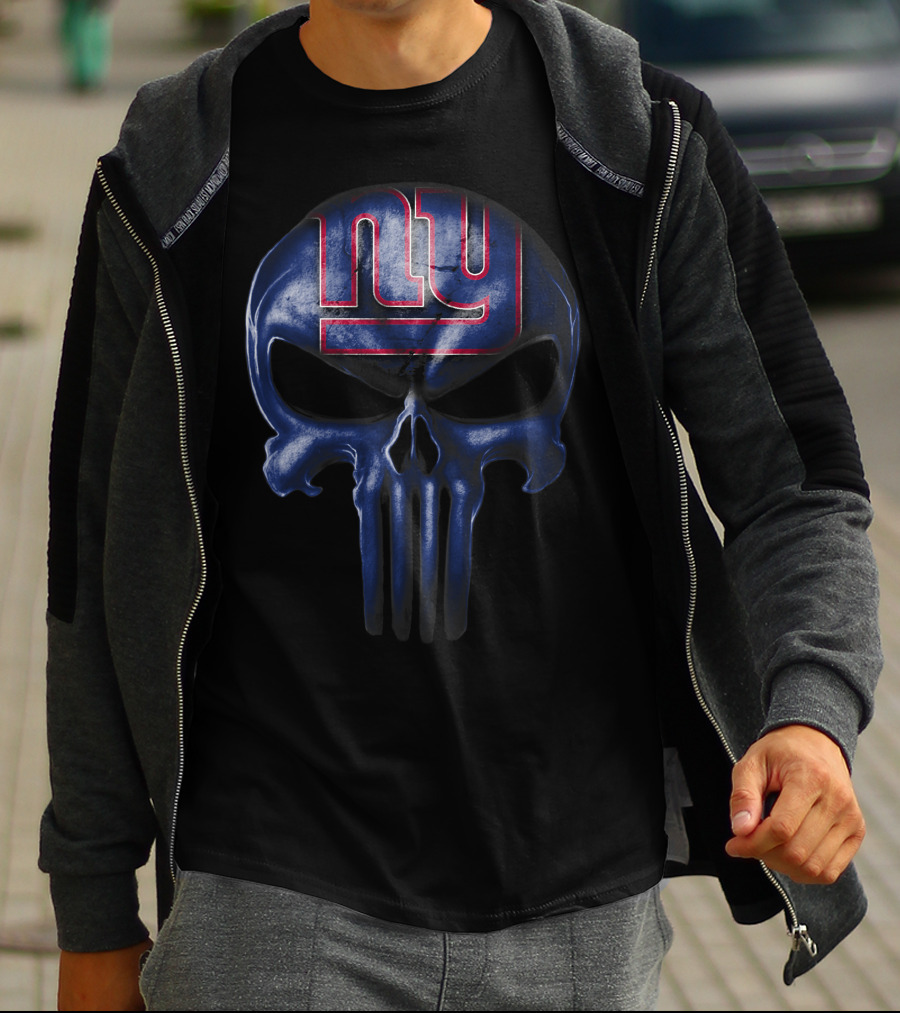 New York Giants Skull V3 T-Shirt