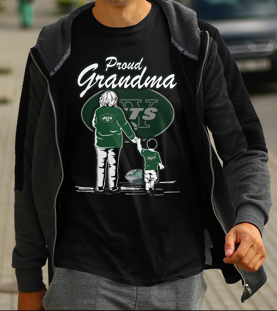Proud Grandma New York Jets Family Loyalty Football Fan T-Shirt