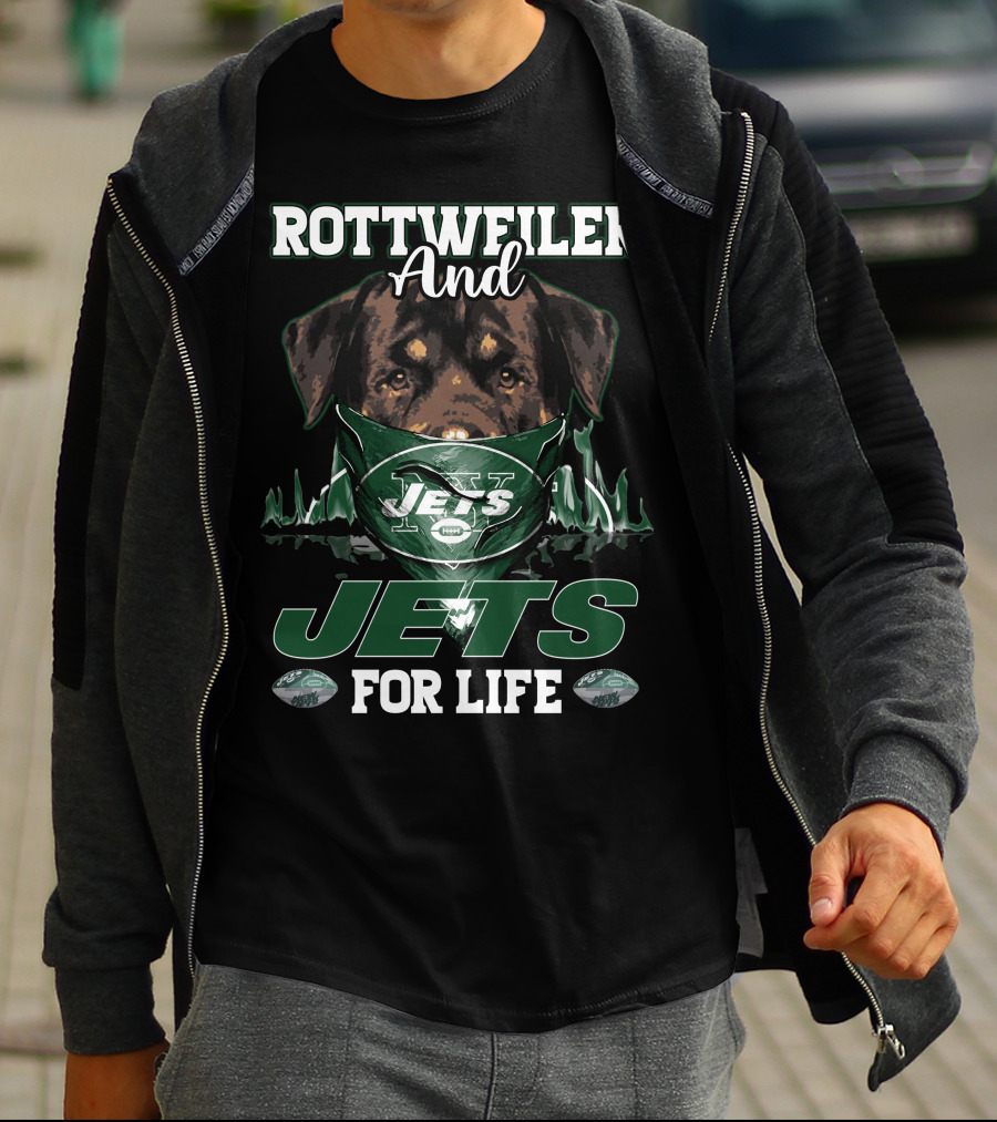 Rottweiler And Jets For Life New York Jets T-Shirt
