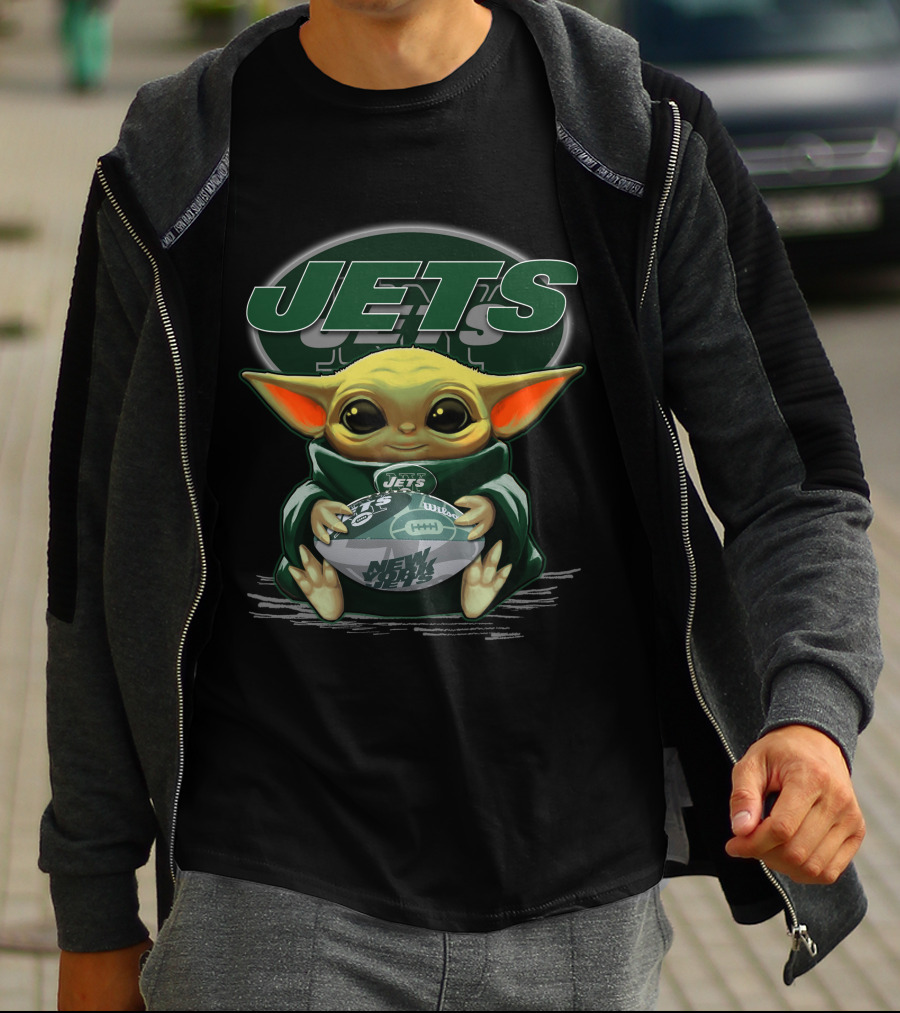 Jets New York Baby Yoda Football Fan T-Shirt