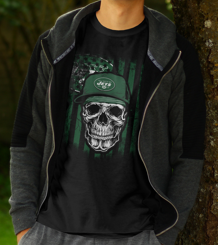 New York Jets Skull Cap T-Shirt