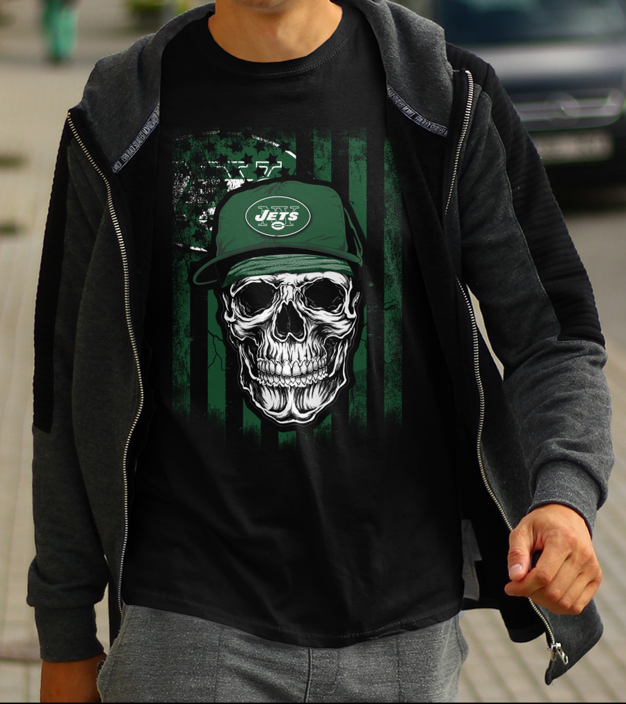 New York Jets Skull Cap T-Shirt