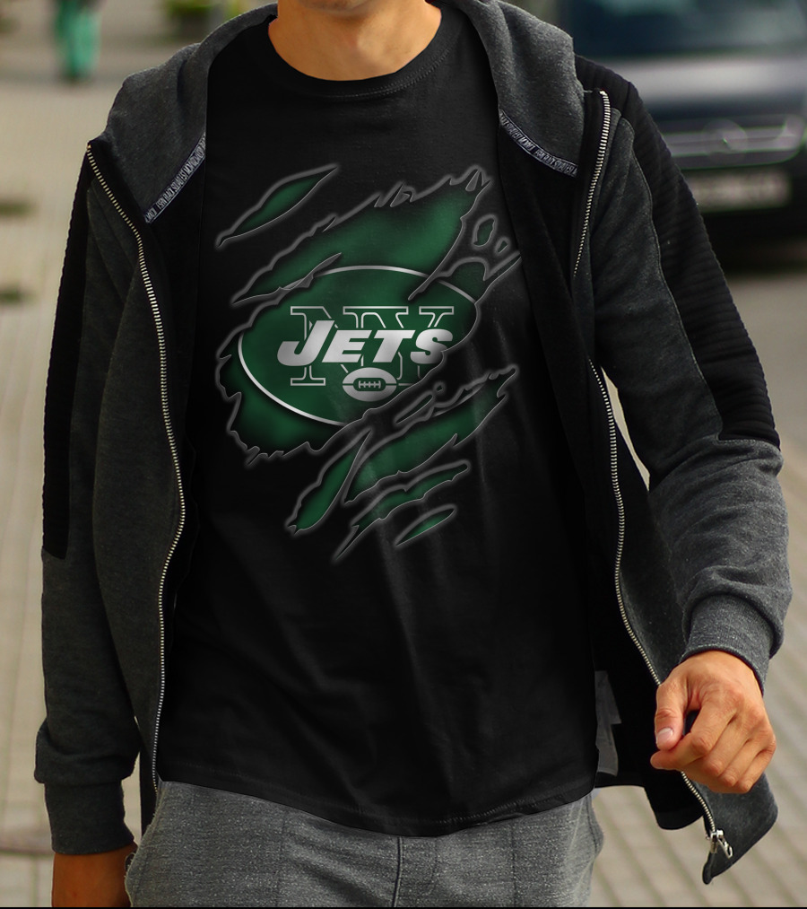 Torn V3 New York Jets Football T-Shirt