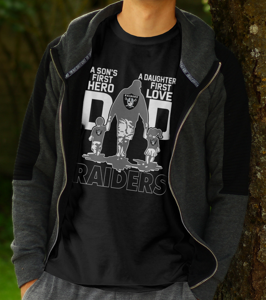 A Son's First Hero A Daughter's First Love Dad Raiders T-Shirt