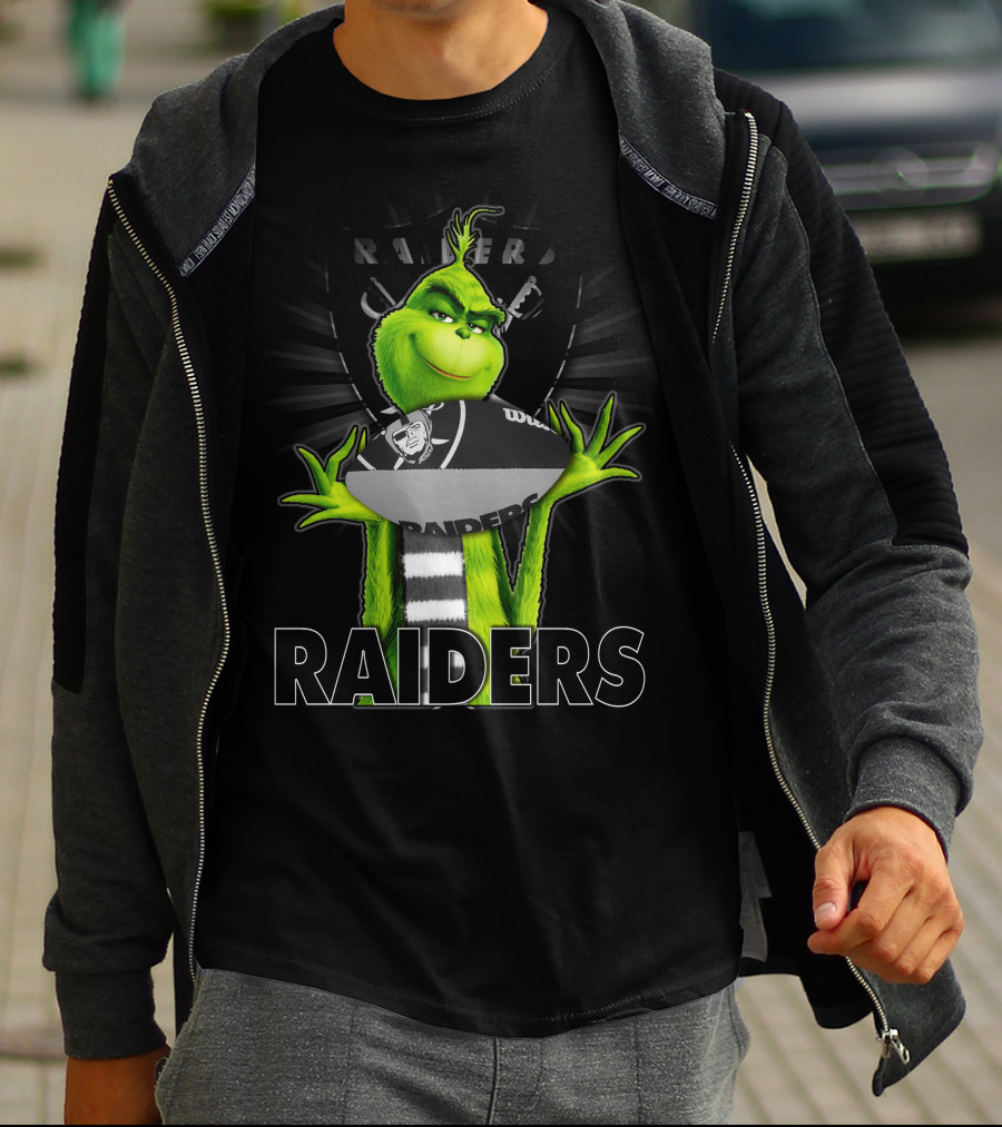 Grinch Raiders Football Team Fan T-Shirt