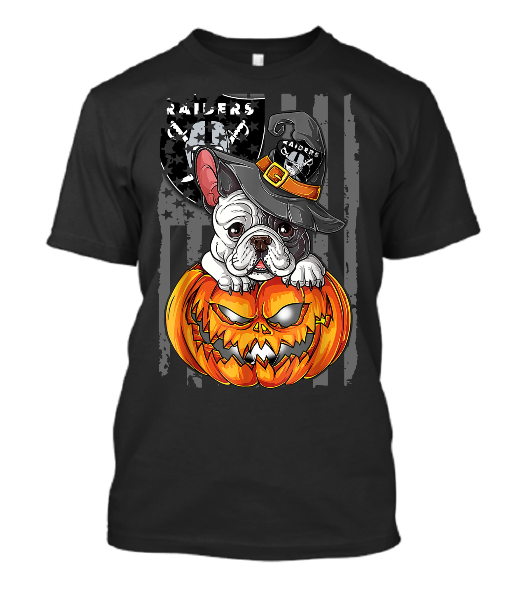 Raiders Halloween Bulldog Pumpkin T-Shirt