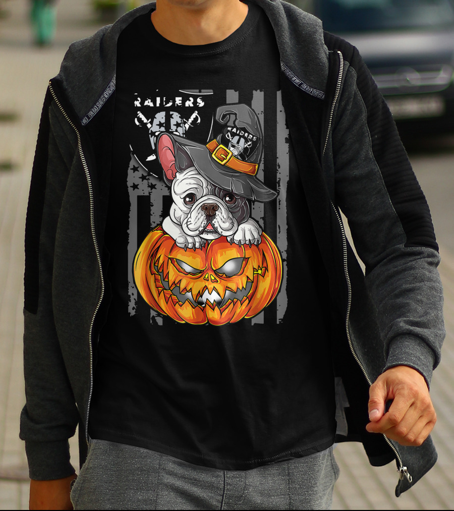 Raiders Halloween Bulldog Pumpkin T-Shirt