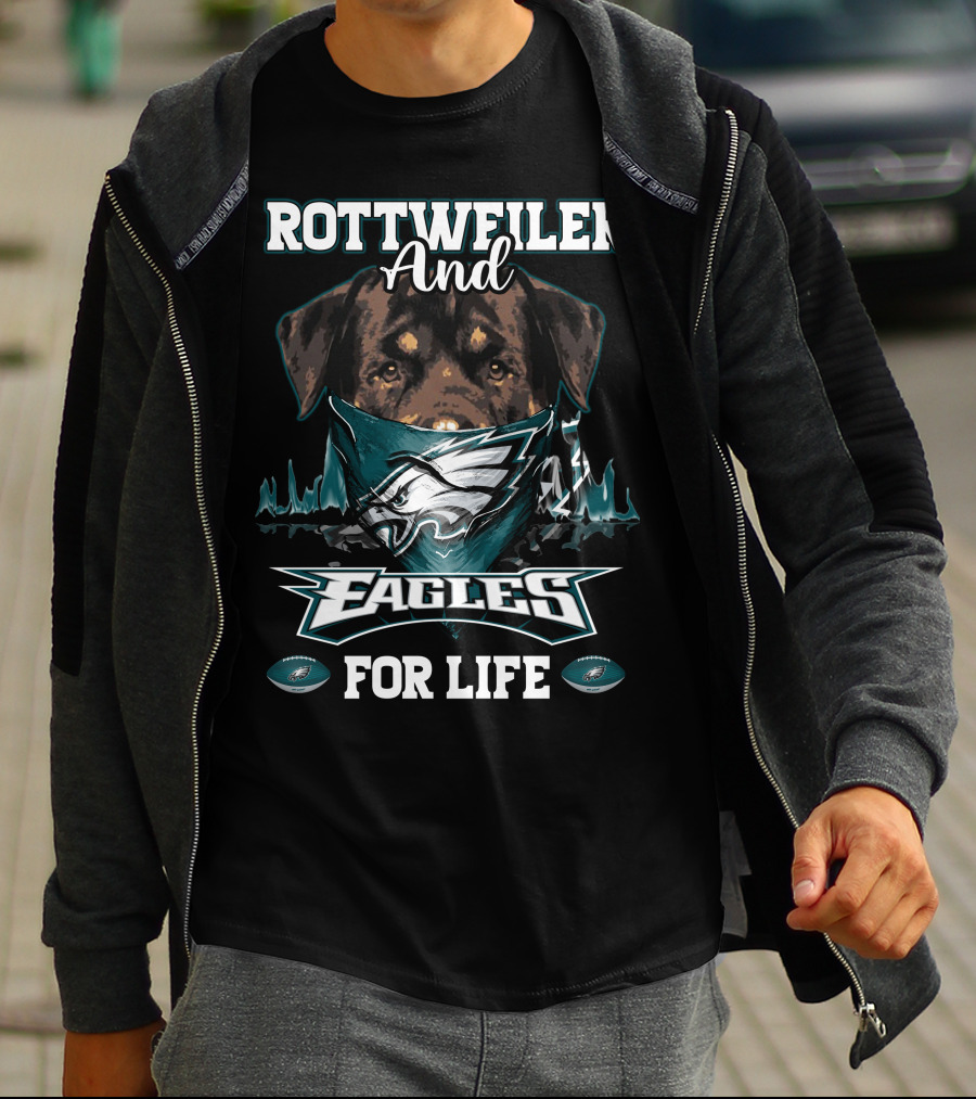 Rottweiler And Eagles For Life T-Shirt