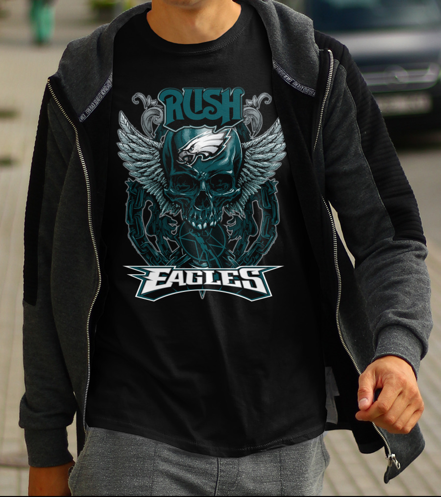 Rush Eagles Winged Skull T-Shirt