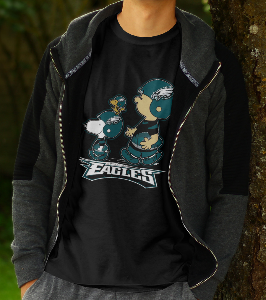 Snpfootball Philadelphia Eagles Peanuts Characters Nfl Fan T-Shirt