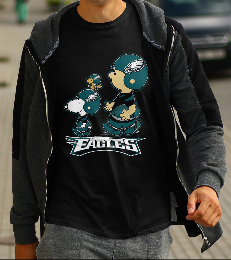 Snpfootball Philadelphia Eagles Peanuts Characters Nfl Fan T-Shirt