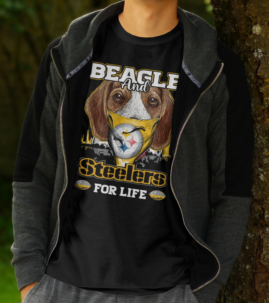 Beagle And Steelers For Life T-Shirt