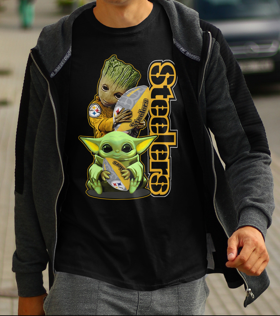 Grzd Steelers Baby Alien Groot Football T-Shirt