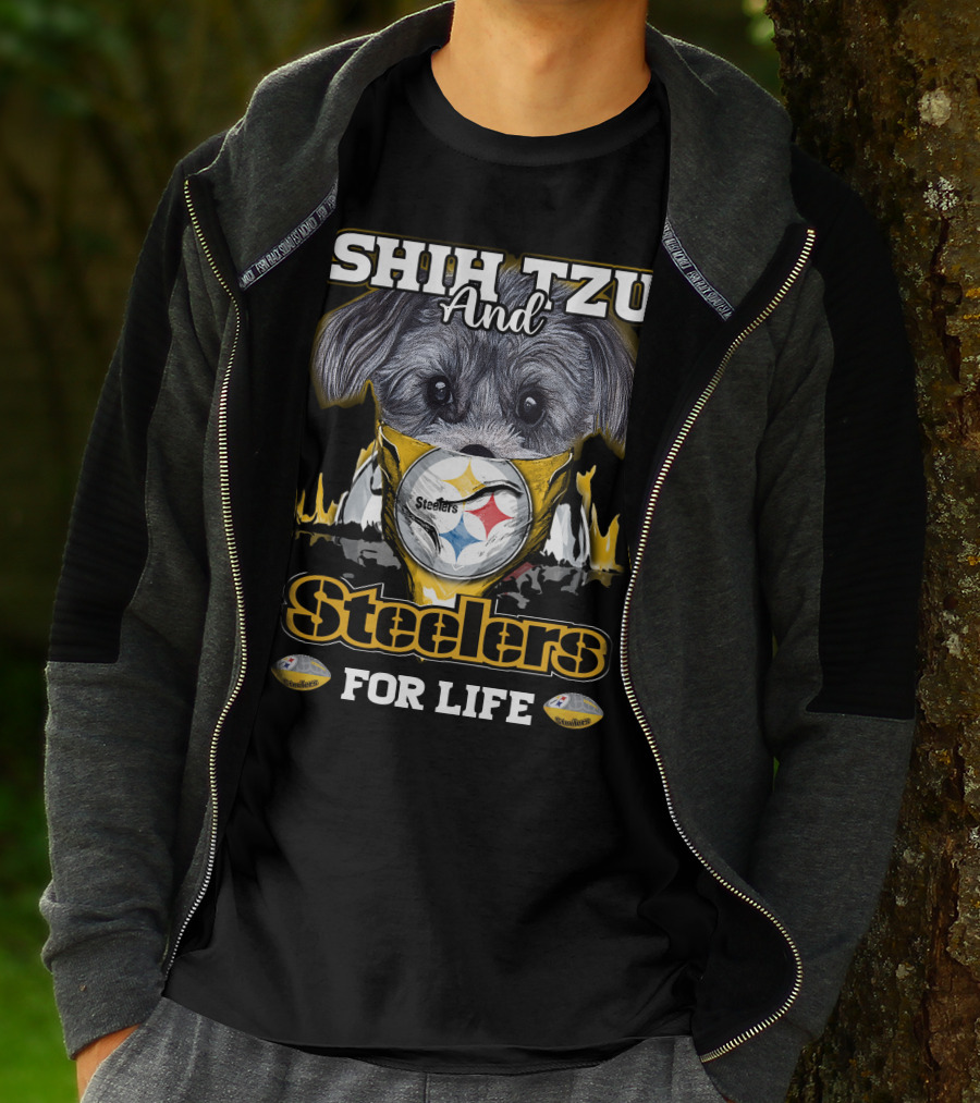 SHIH TZU AND STEELERS FOR LIFE T-Shirt