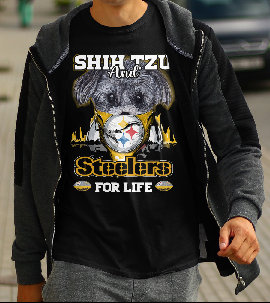 SHIH TZU AND STEELERS FOR LIFE T-Shirt