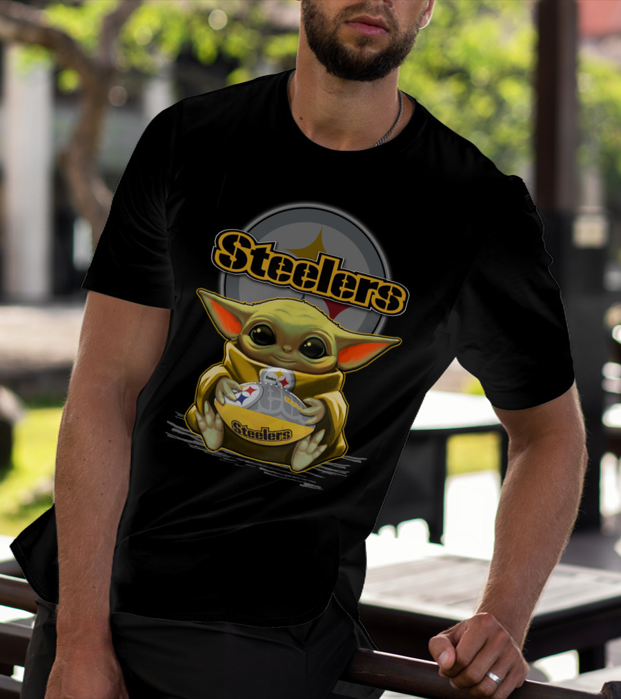Steelers Baby Yoda Pittsburgh Steelers Fan Gear T-Shirt