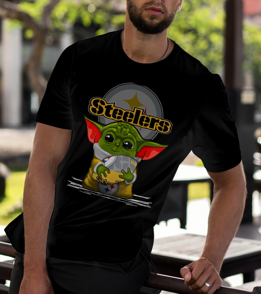 Yoda V3 Steelers Aliens Football T-Shirt
