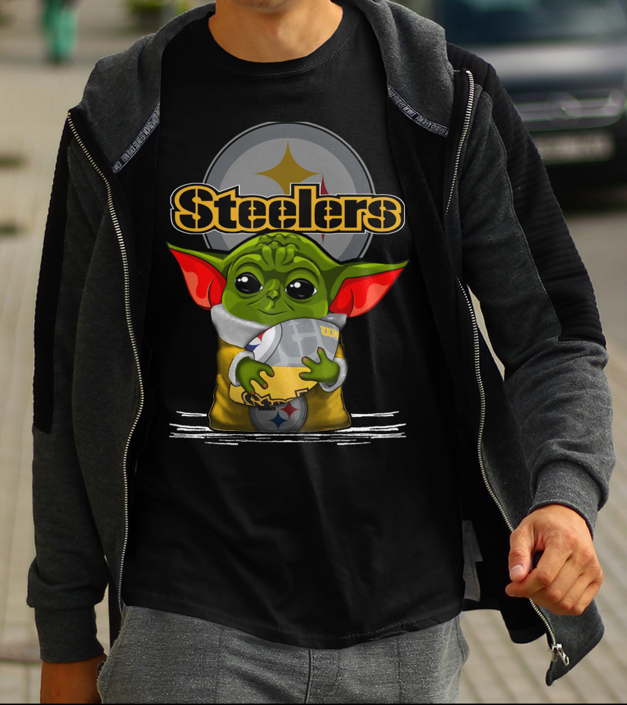 Yoda V3 Steelers Aliens Football T-Shirt