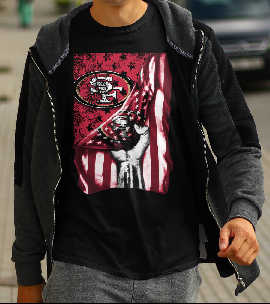 San Francisco 49ers American Flag T-Shirt