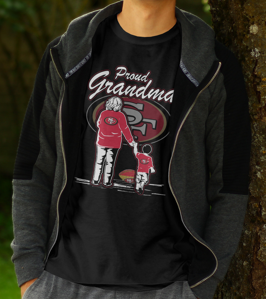 San Francisco 49ers Proud Grandma Vintage Style Football Family T-Shirt