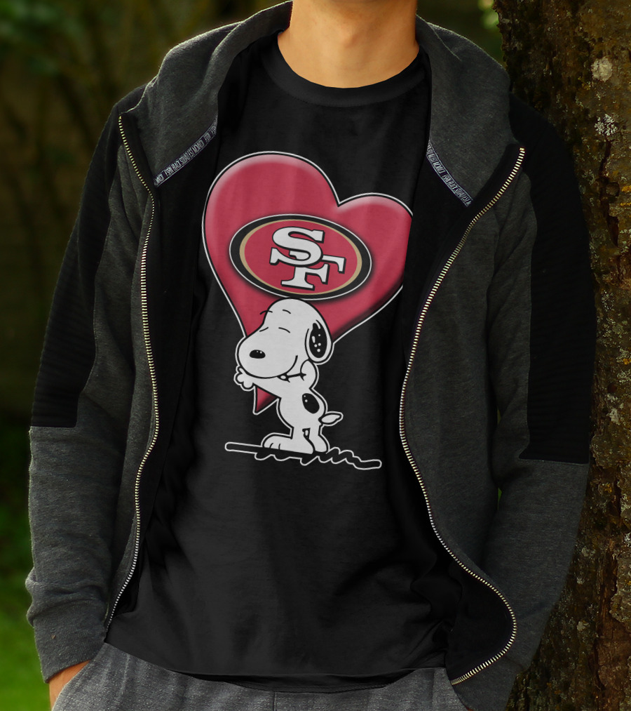 Snoopy Heart San Francisco 49ers Sf T-Shirt