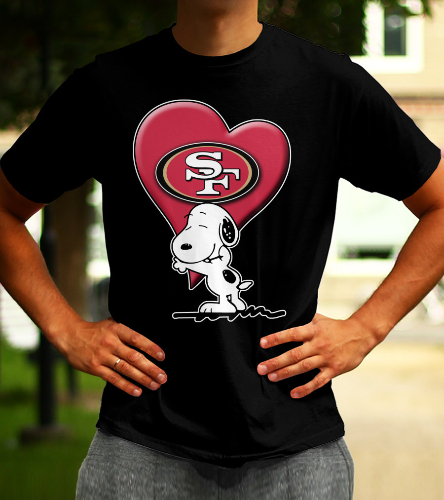 Snoopy Heart San Francisco 49ers Sf T-Shirt