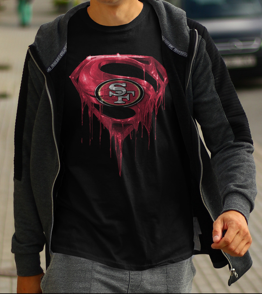 Superman Logo With San Francisco 49ers Emblem Spm T-Shirt