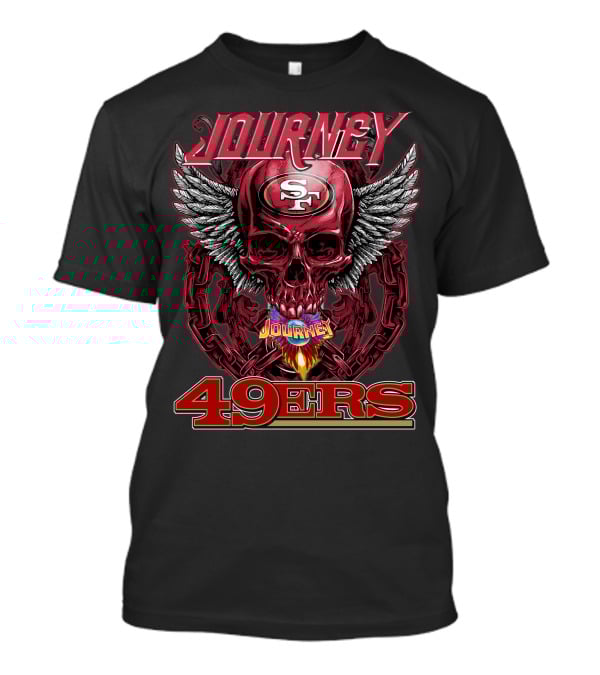 Journey San Francisco 49ers Skull And Wings T-Shirt