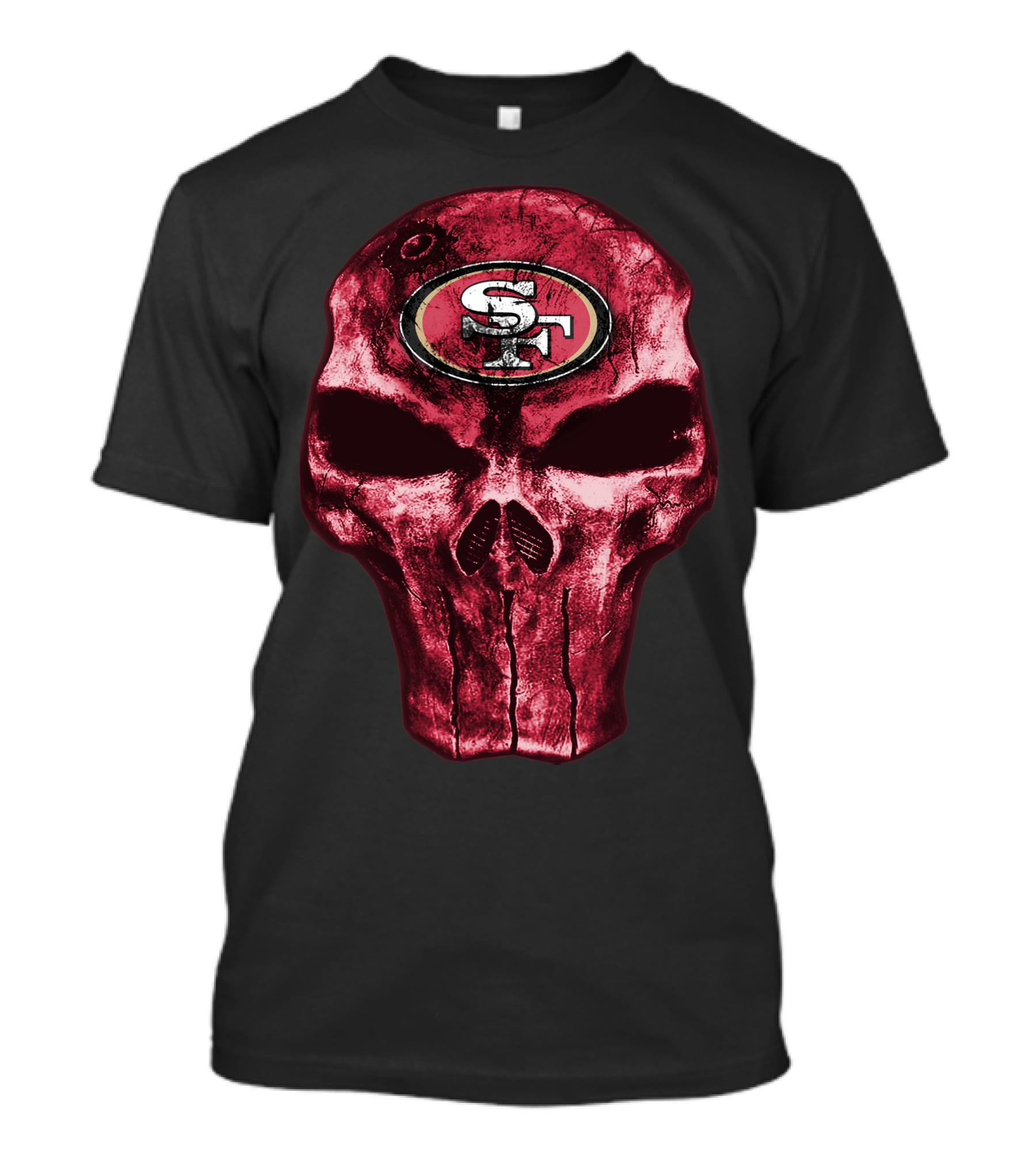 Skull V4 San Francisco 49ers SF T-Shirt
