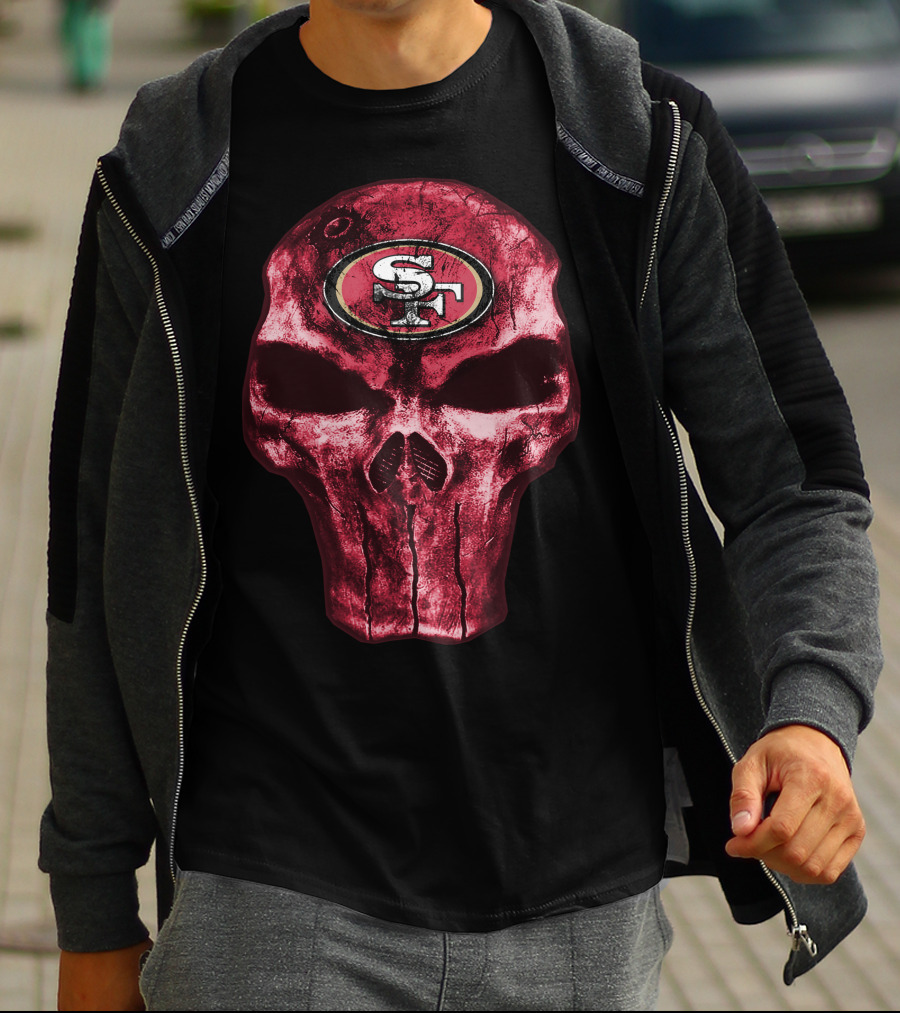 Skull V4 San Francisco 49ers SF T-Shirt