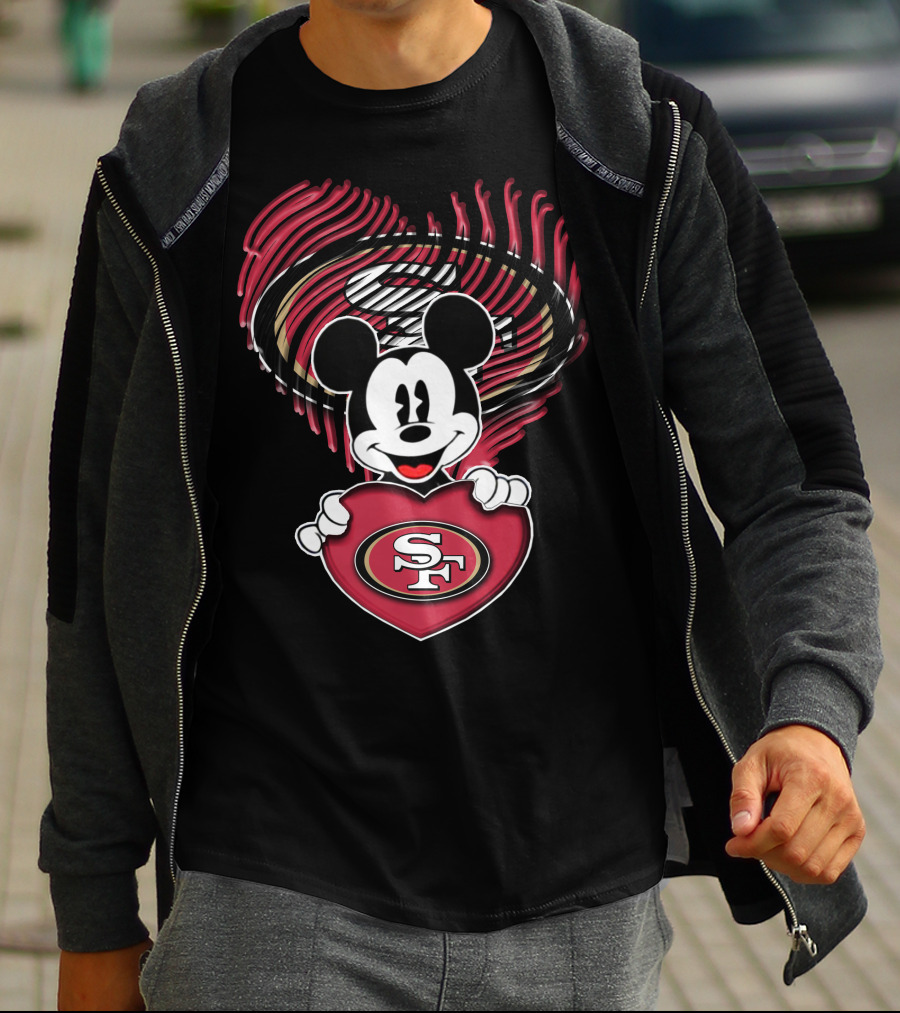 Mick San Francisco 49ers Heart T-Shirt