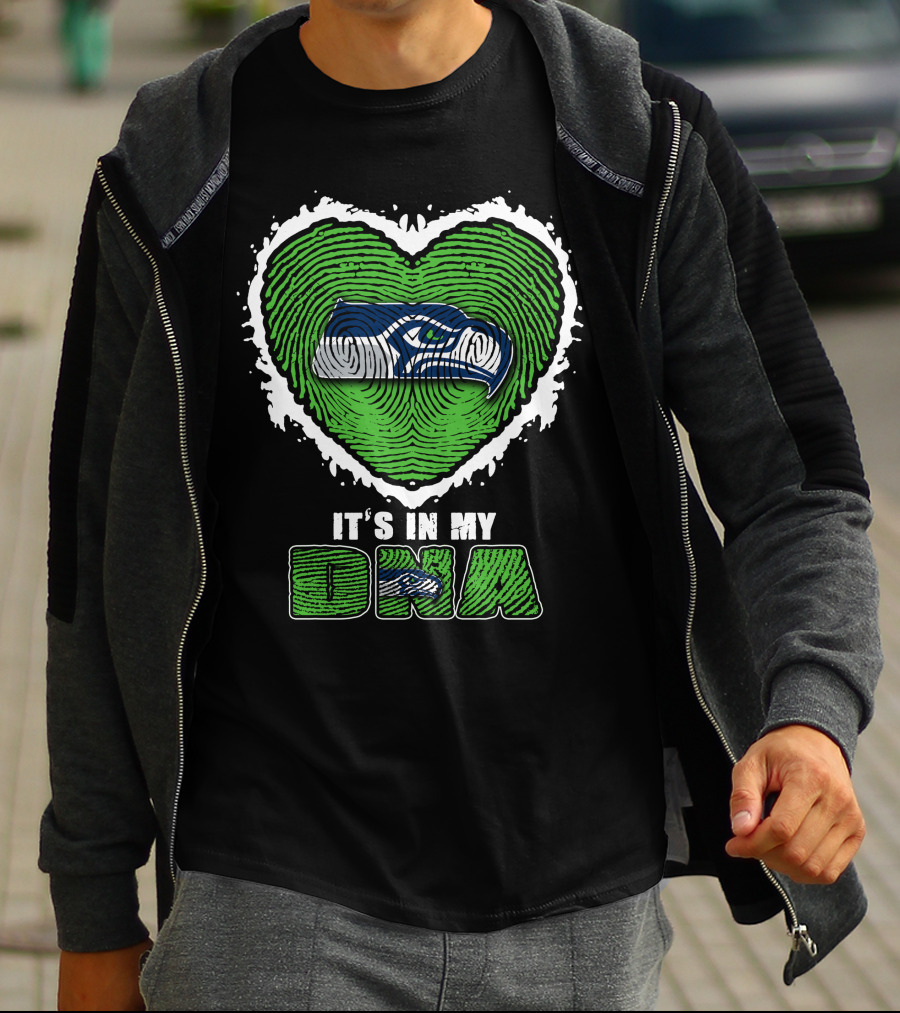 It's In My DNA Seattle Seahawks Heart T-Shirt