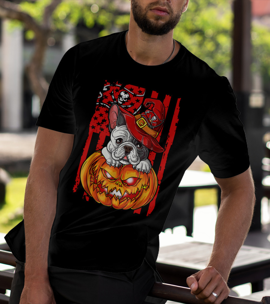 Hlw Bulldog Pumpkin Halloween Tampa Bay Buccaneers T-Shirt