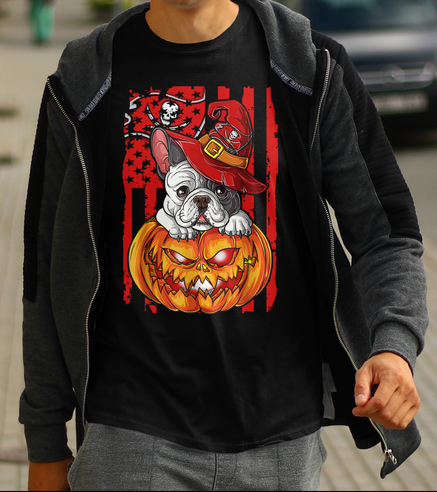 Hlw Bulldog Pumpkin Halloween Tampa Bay Buccaneers T-Shirt