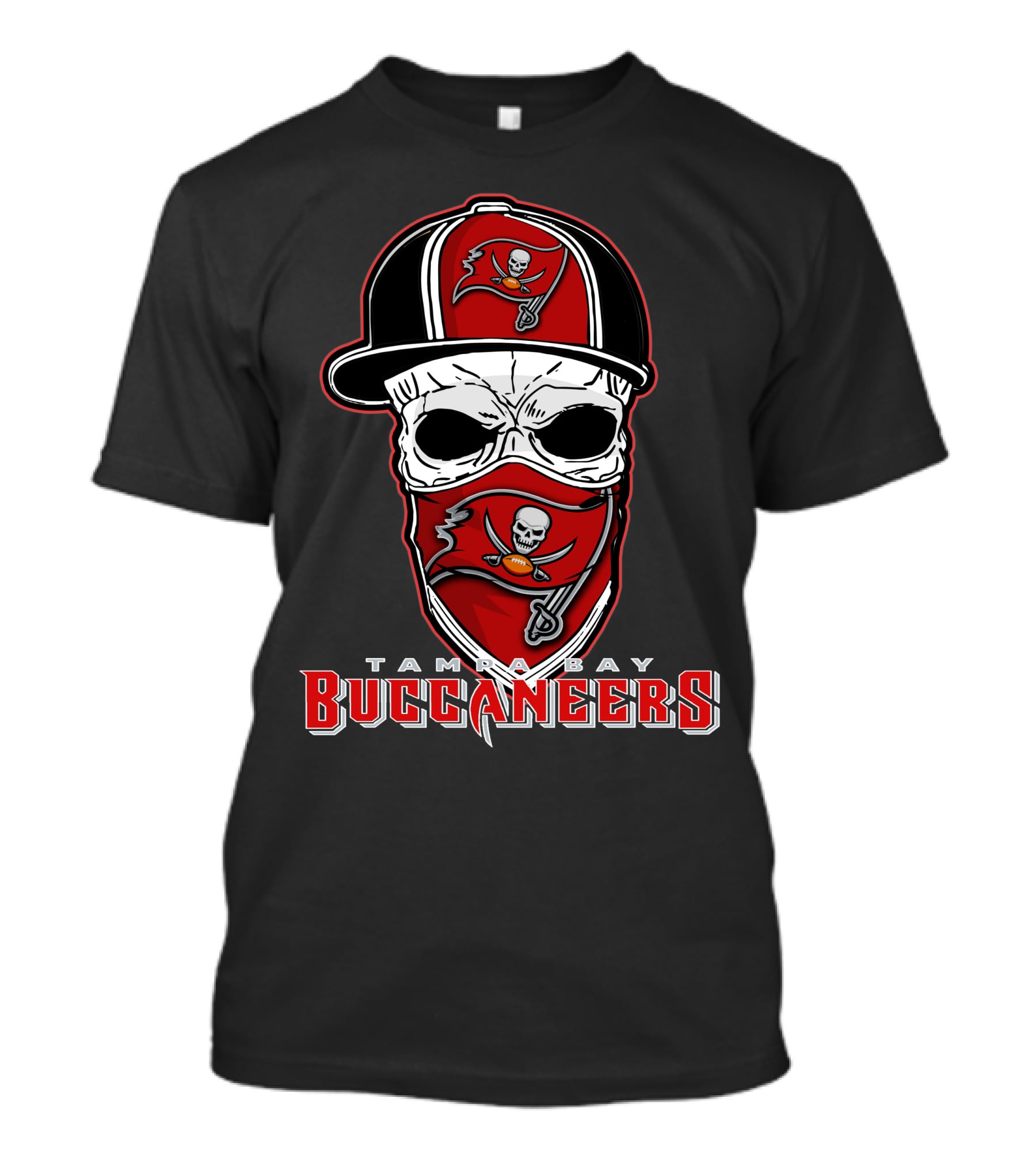 Tampa Bay Buccaneers Skull Cap T-Shirt