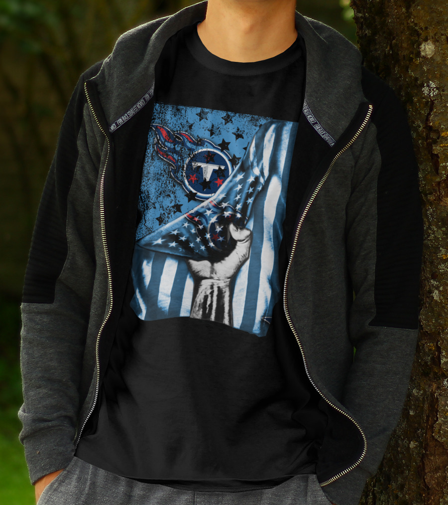 Flag Tennessee Titans American Stars Stripes T-Shirt
