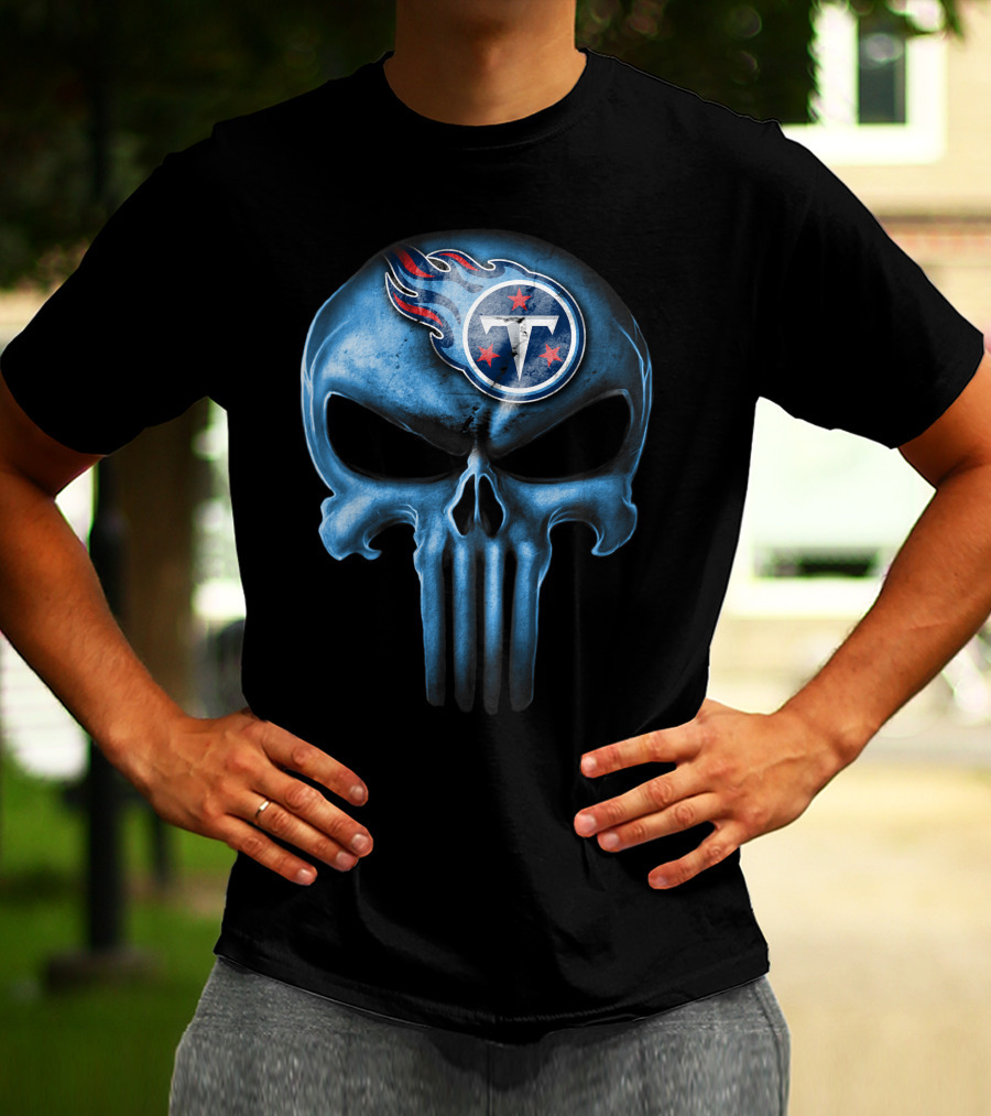 Skull V3 Tennessee Titans Logo Integration T-Shirt