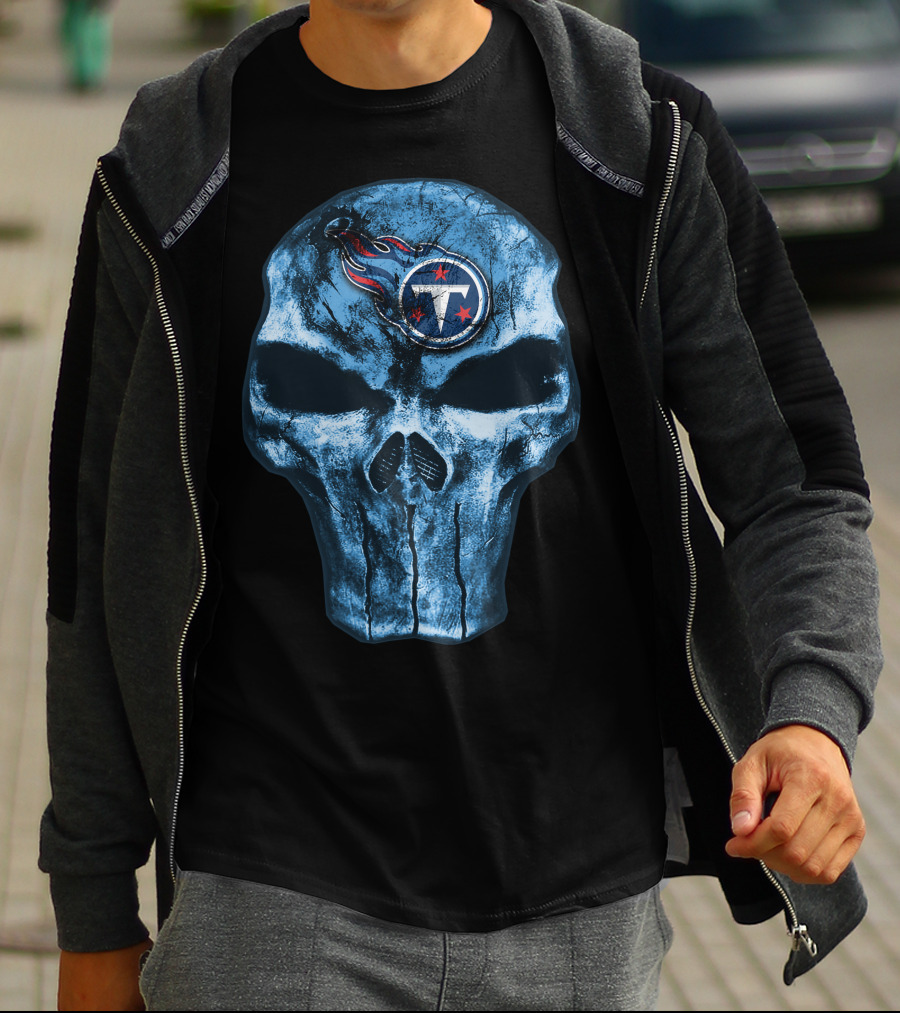 Tennessee Titans Skull Logo V4 T-Shirt